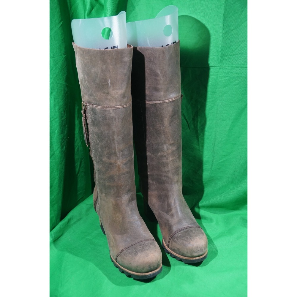Sorel Addington Boots Womens Leather Tall Knee High Heel Zip Size 7.5 - Picture 2 of 9